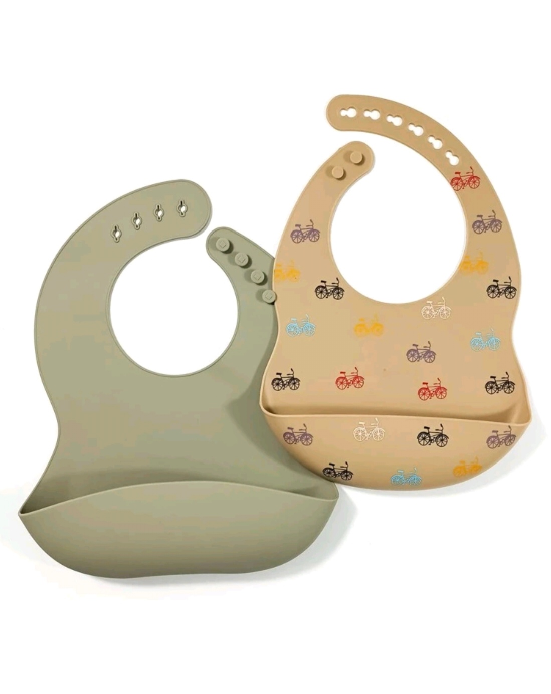 Lot de 2 bavoirs silicone ...2 tailles différentes