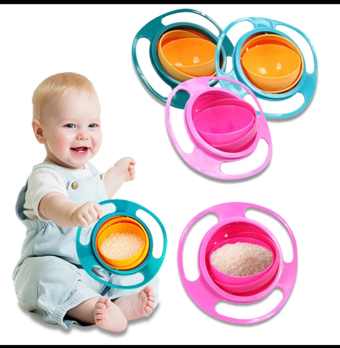 Giro bol .rotation à 360°..pour aliments solides.