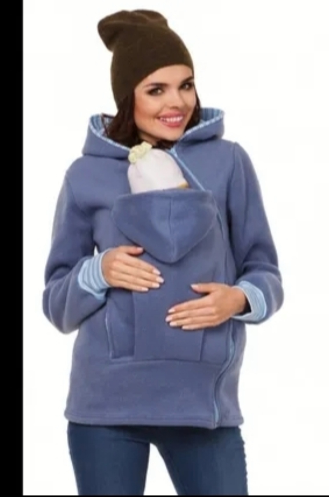 Superbe veste sweat maman pour protéger bébé du froid