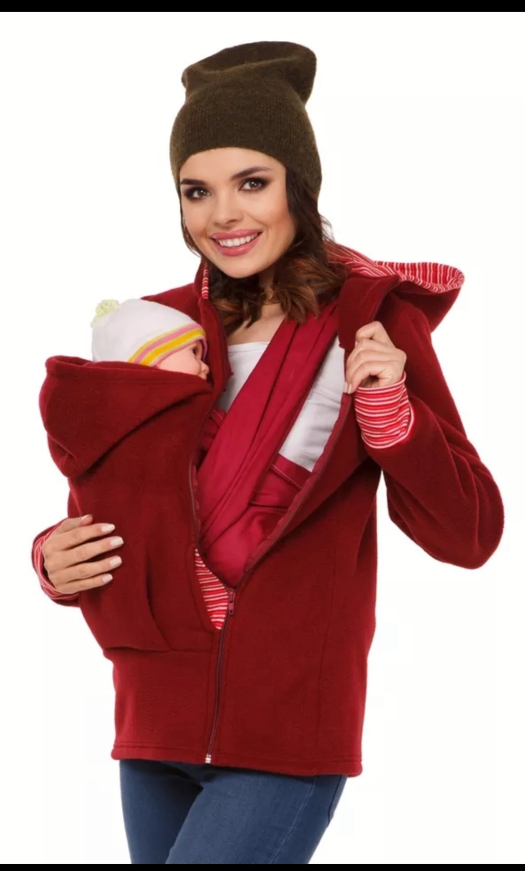 Superbe veste sweat maman pour protéger bébé du froid