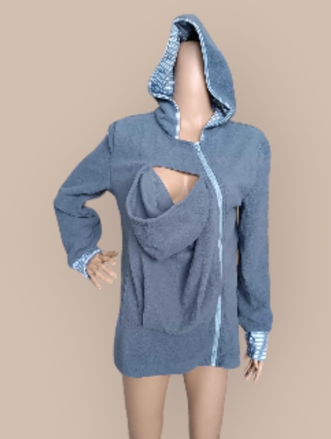 Superbe veste sweat maman pour protéger bébé du froid