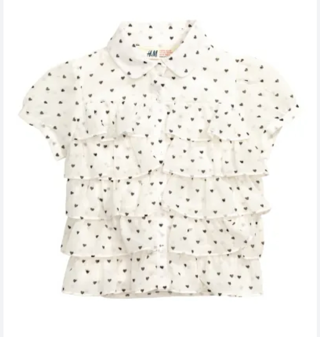 Superbe chemisier à volants à pois très chic