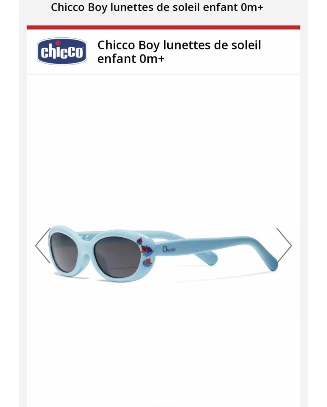 Chicco boy lunettes de soleil naissance