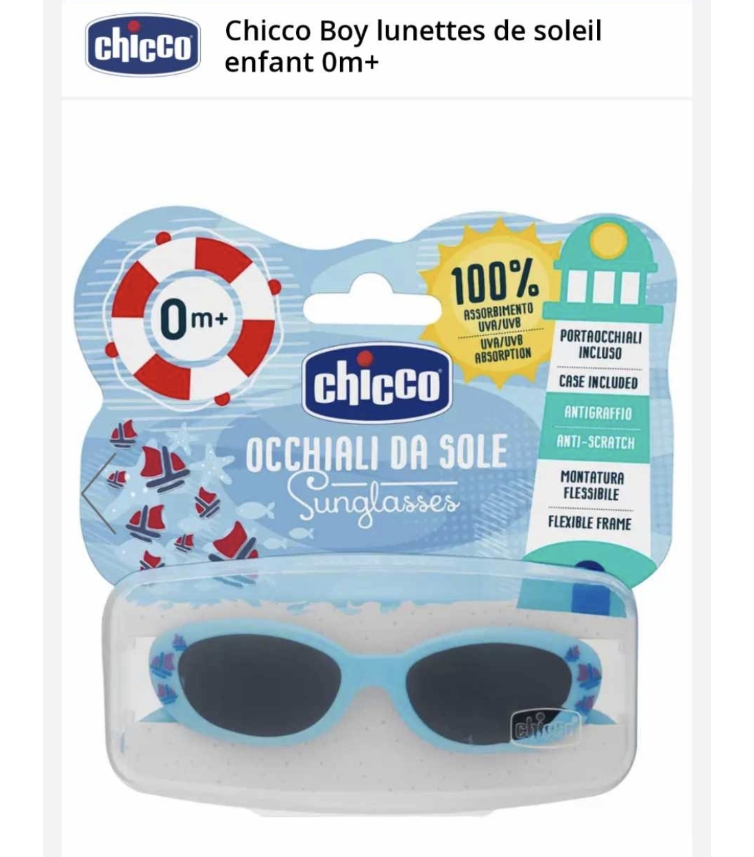 Chicco boy lunettes de soleil naissance