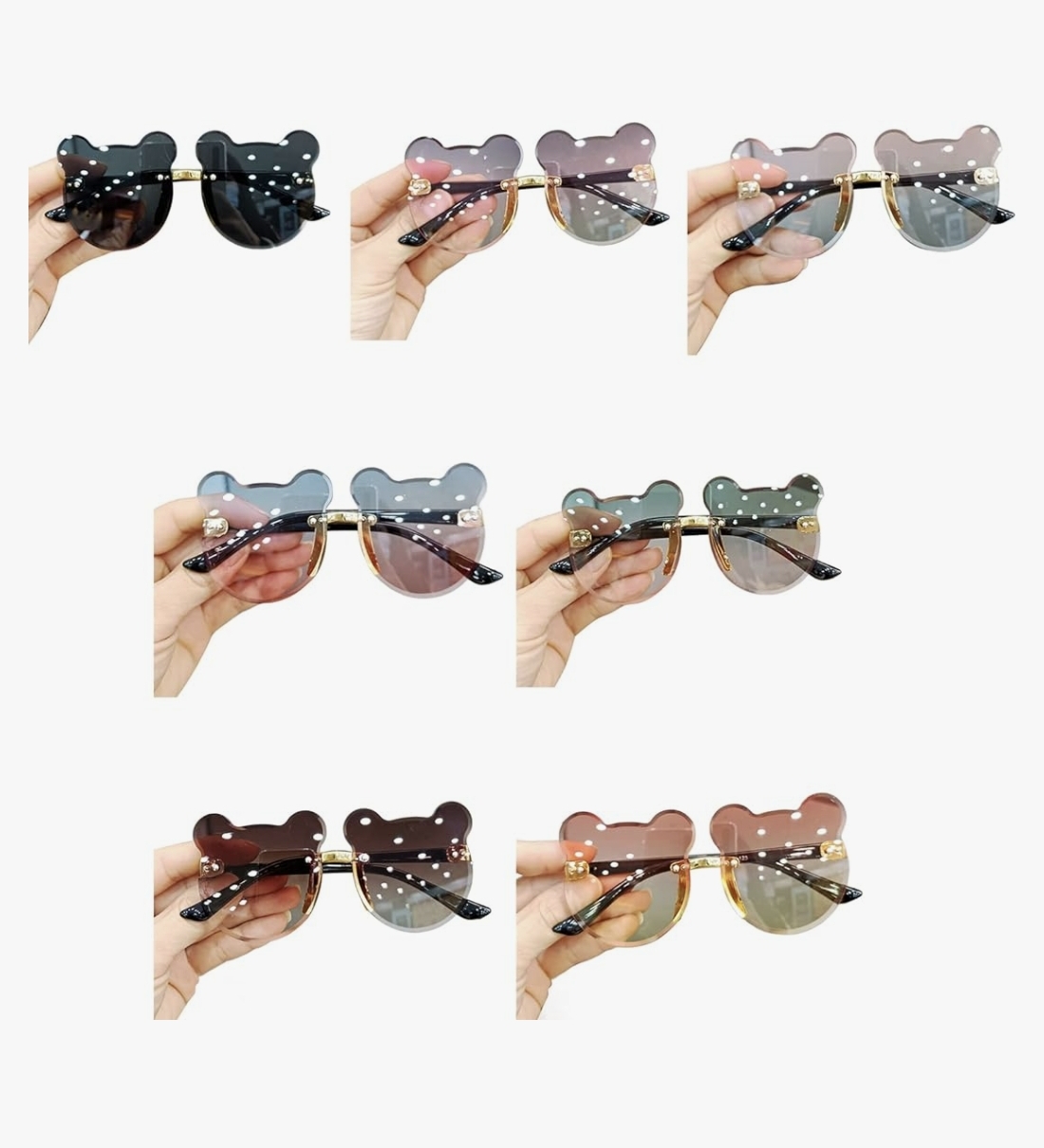 Superbes lunettes de soleil en forme d'ours