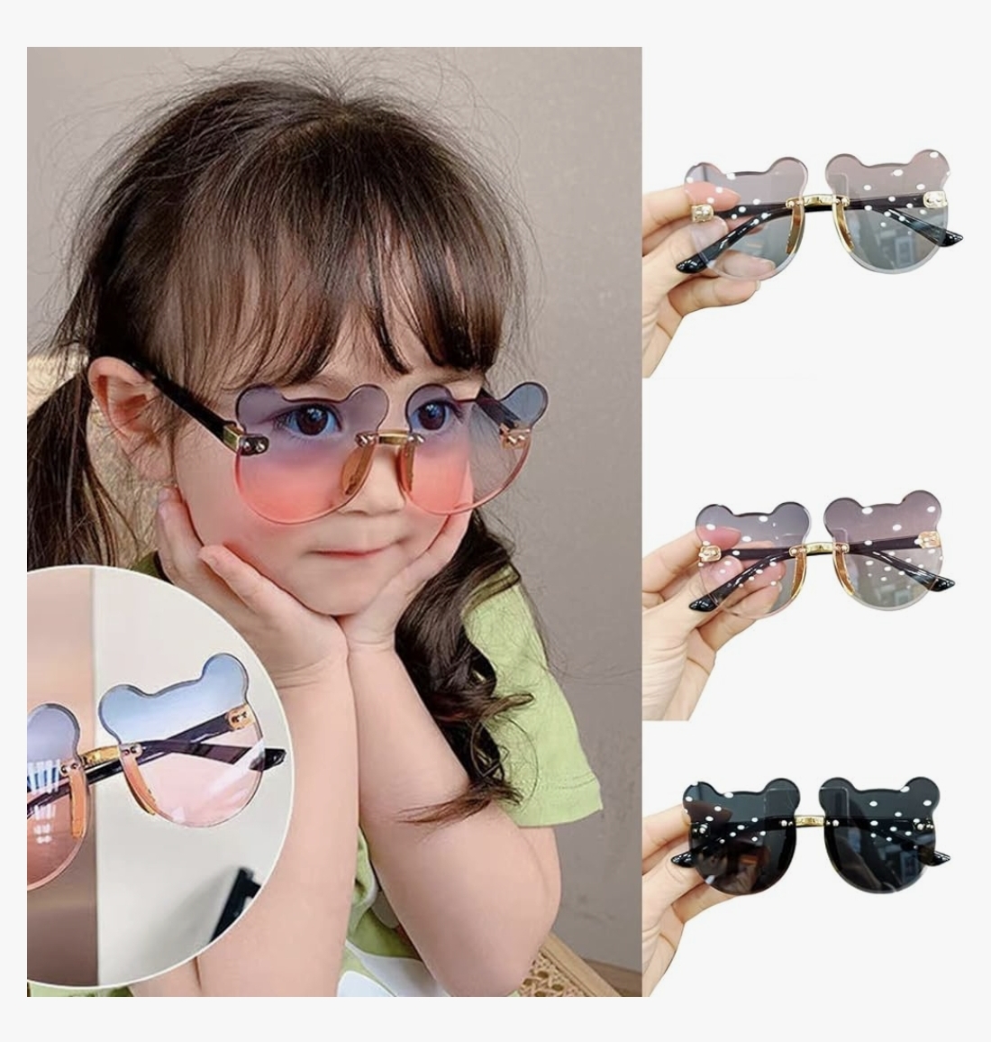 Superbes lunettes de soleil en forme d'ours