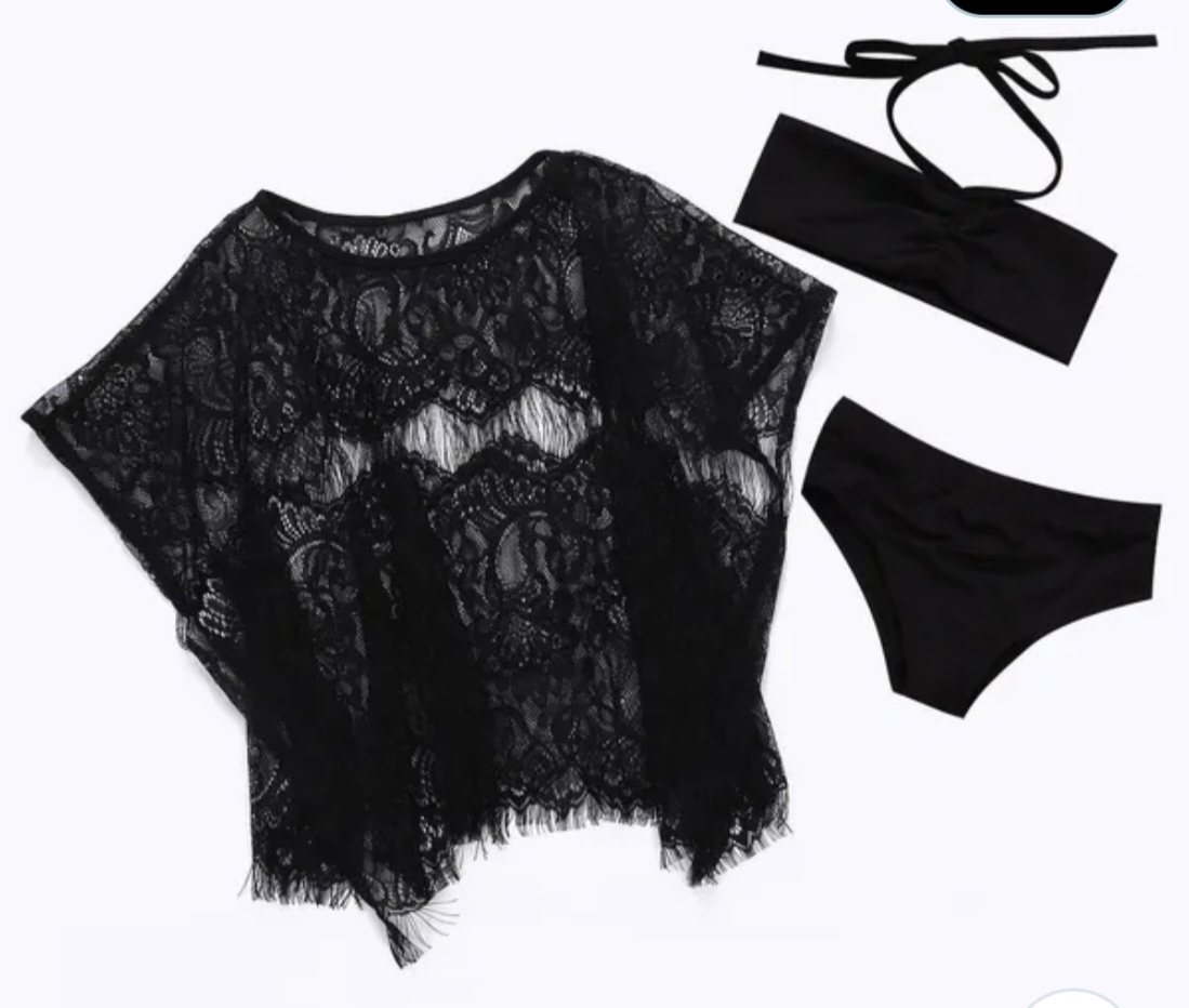 Superbe tenue de plage noire