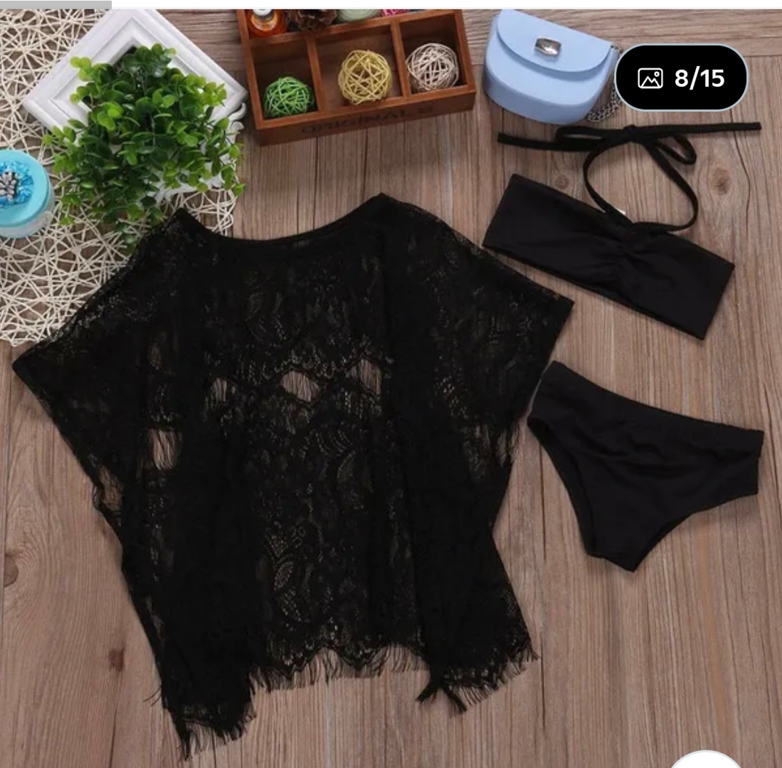 Superbe tenue de plage noire