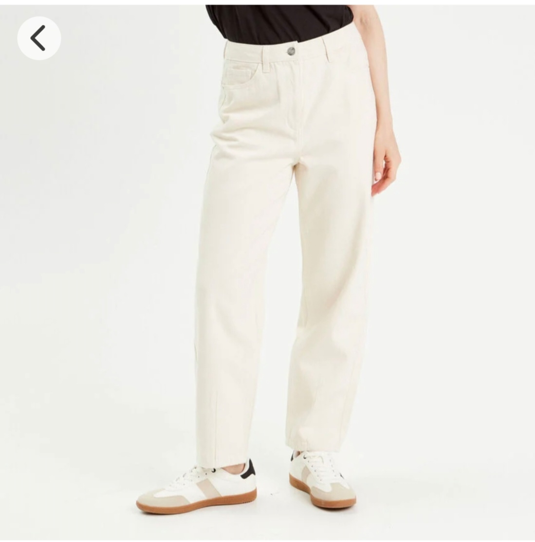 Jean écru large taille L marque camaïeu