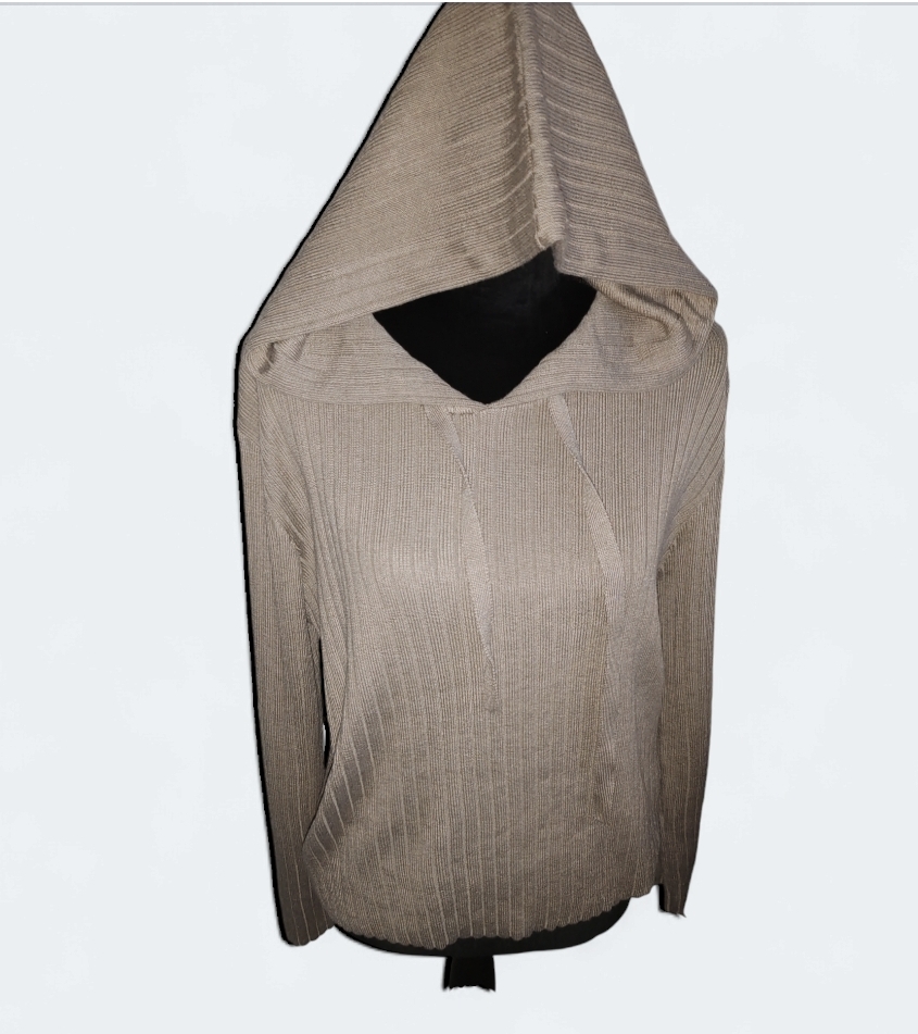 Marque camaïeu superbe pull côtelé avec capuche