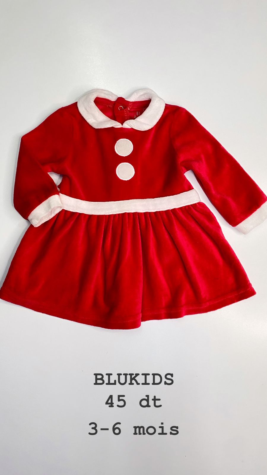 Robe Noël Santa Christmas réveillon 3-6 mois BLUKIDS Ref100