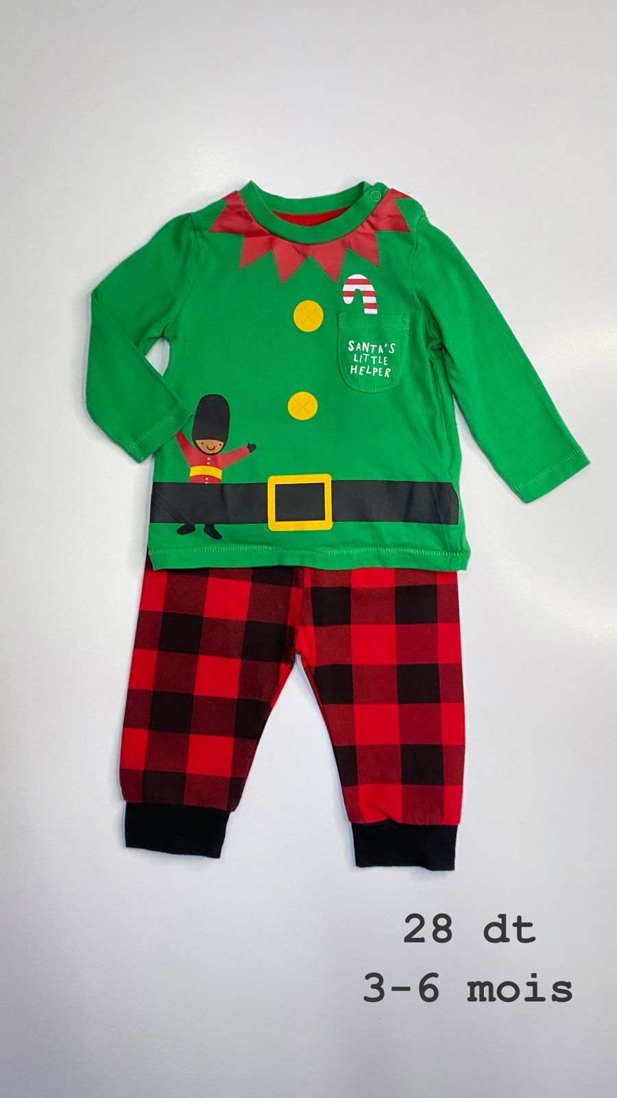 Tenue Noël Santa Christmas réveillon 3-6 mois haut Ref100 bas ref60
