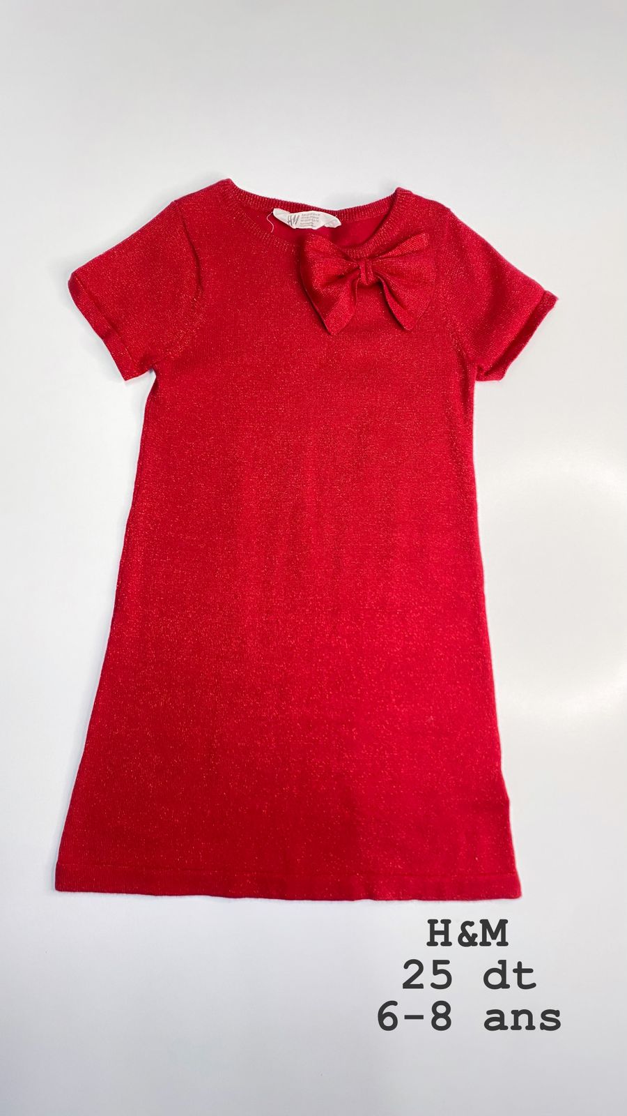 Robe rouge h&m 6-8 ans ref88