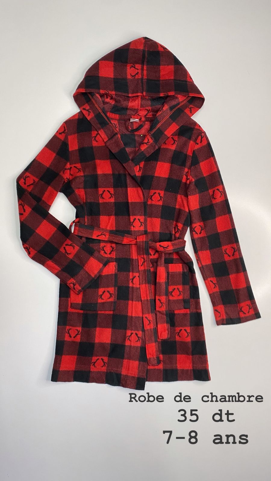 Robe de chambre Noël Santa Christmas réveillon 7-8 ans Ref100