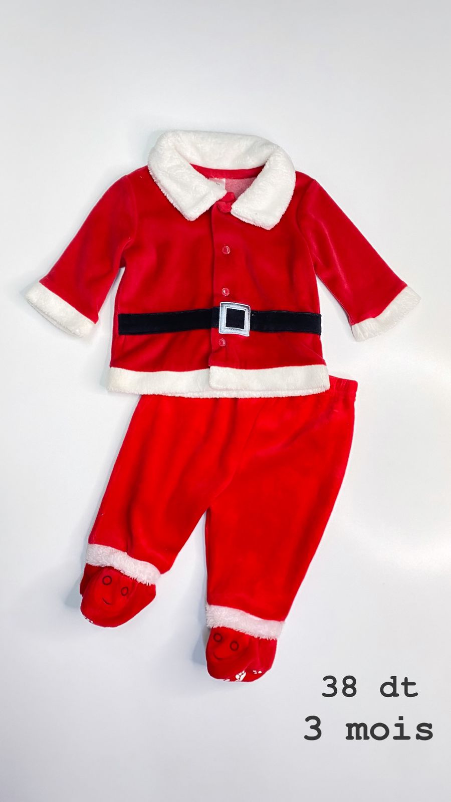 Tenue Noël Santa Christmas réveillon 3 mois Ref100