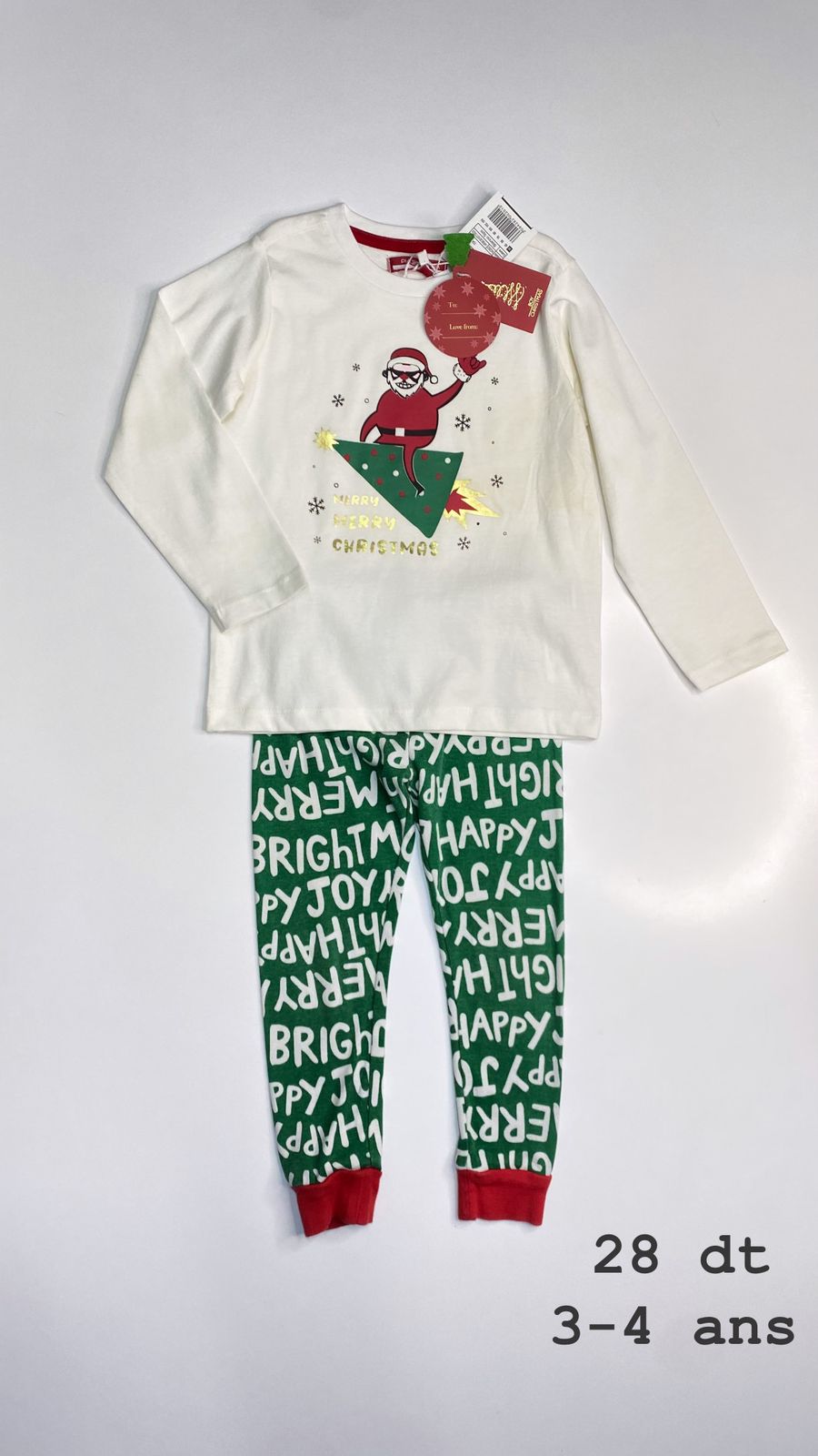 Tenue Noël Santa Christmas réveillon 3-4 ans Ref100