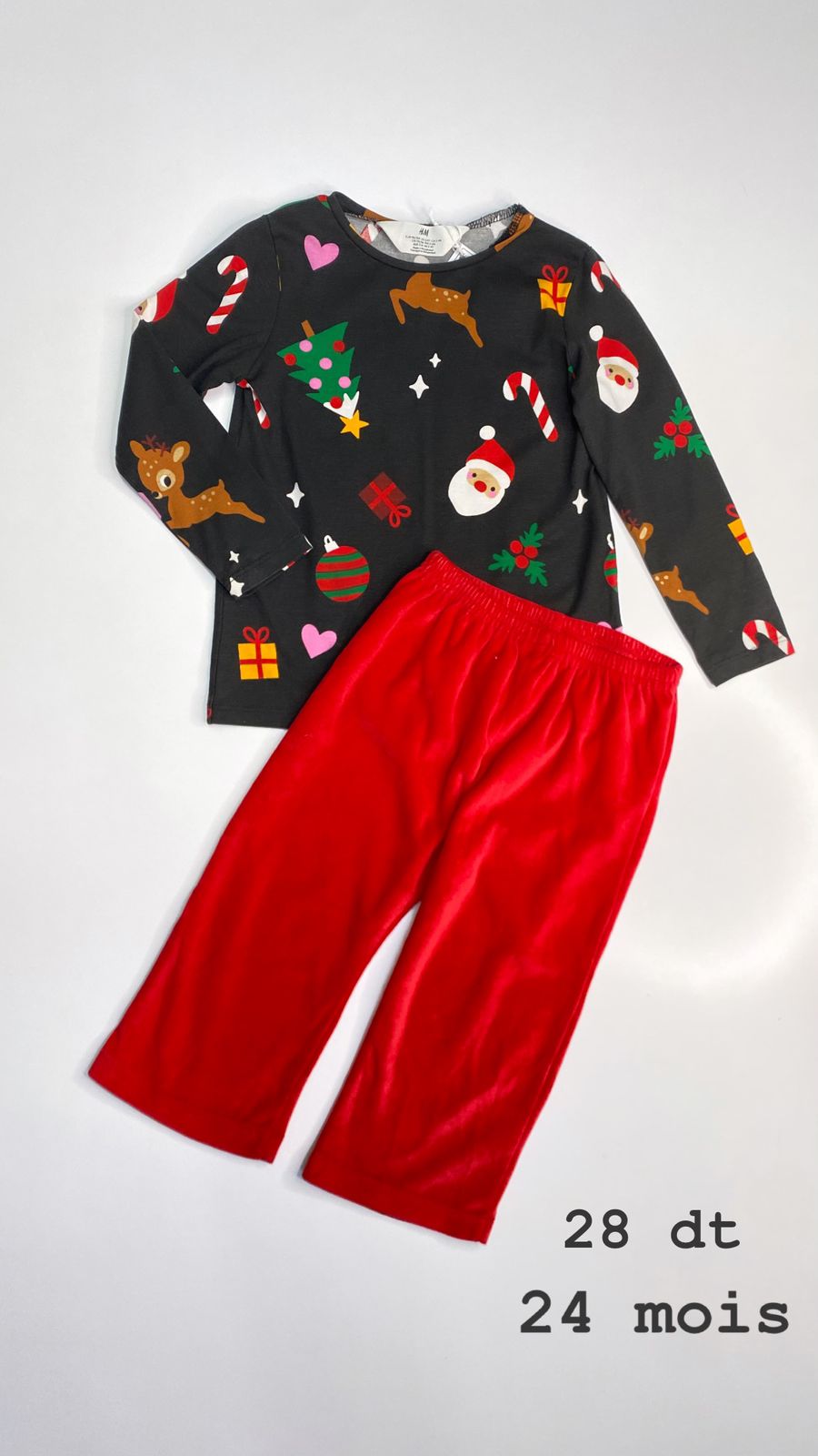Tenue Noël Santa Christmas réveillon 24 mois Ref100