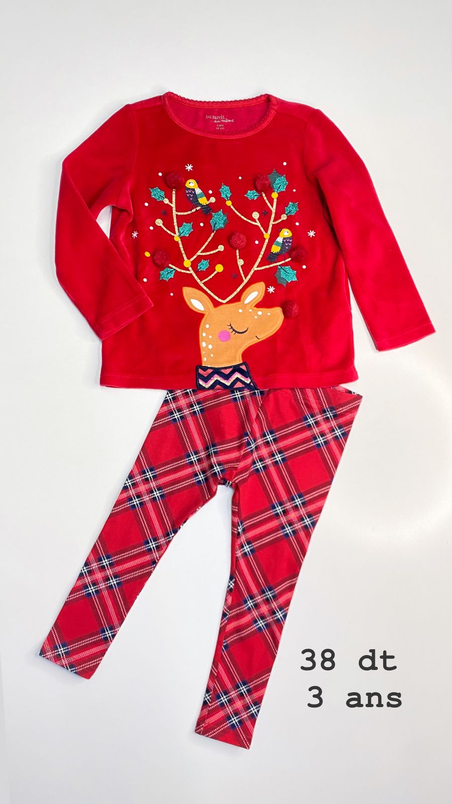 Tenue Noël Santa Christmas réveillon 3 ans Ref100