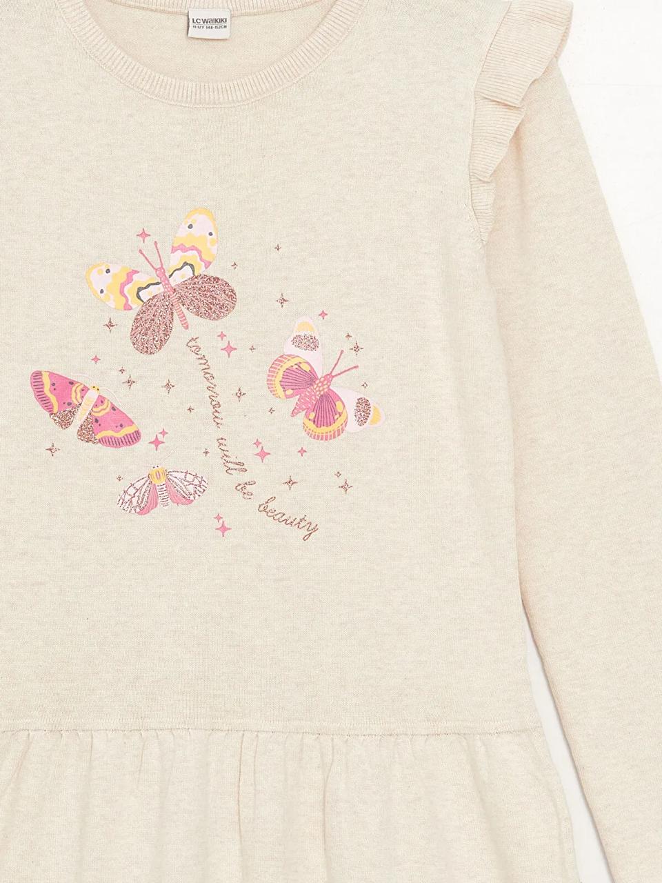Robe Lc Waikiki en tricot à papillons 5-6 ans