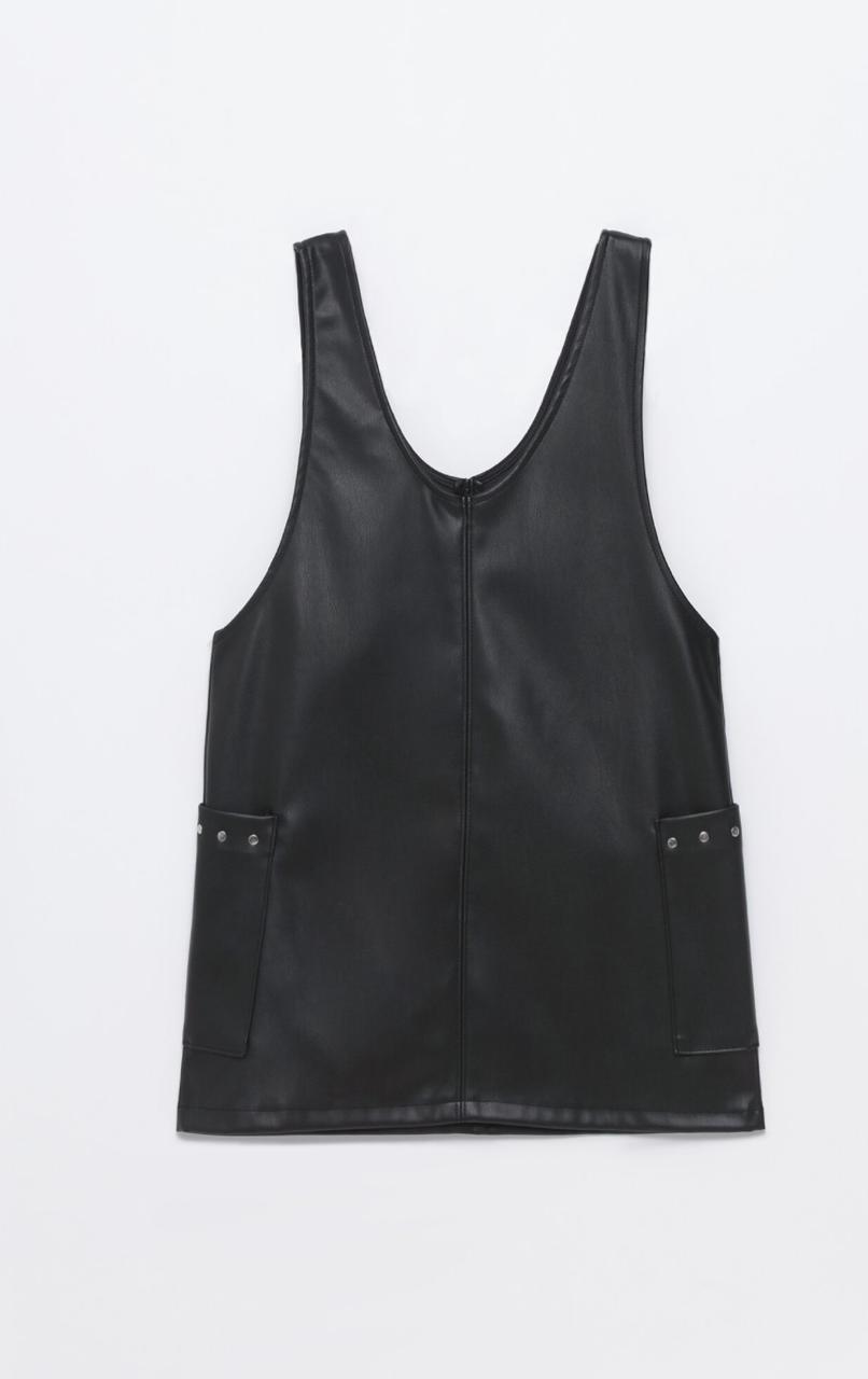 Robe Lefties noir en similicuir 4-5 ans