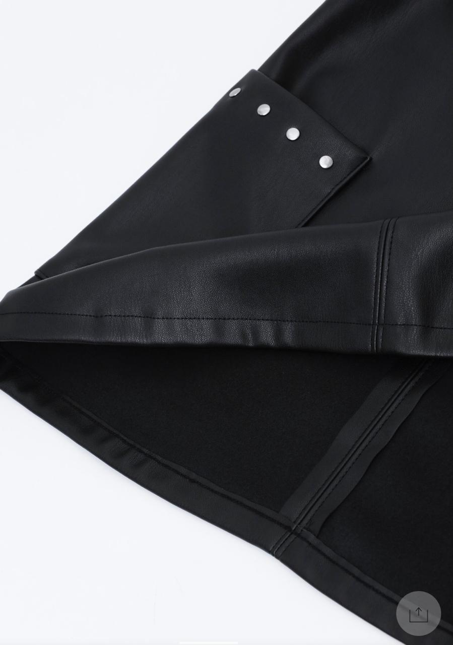 Robe Lefties noir en similicuir 4-5 ans