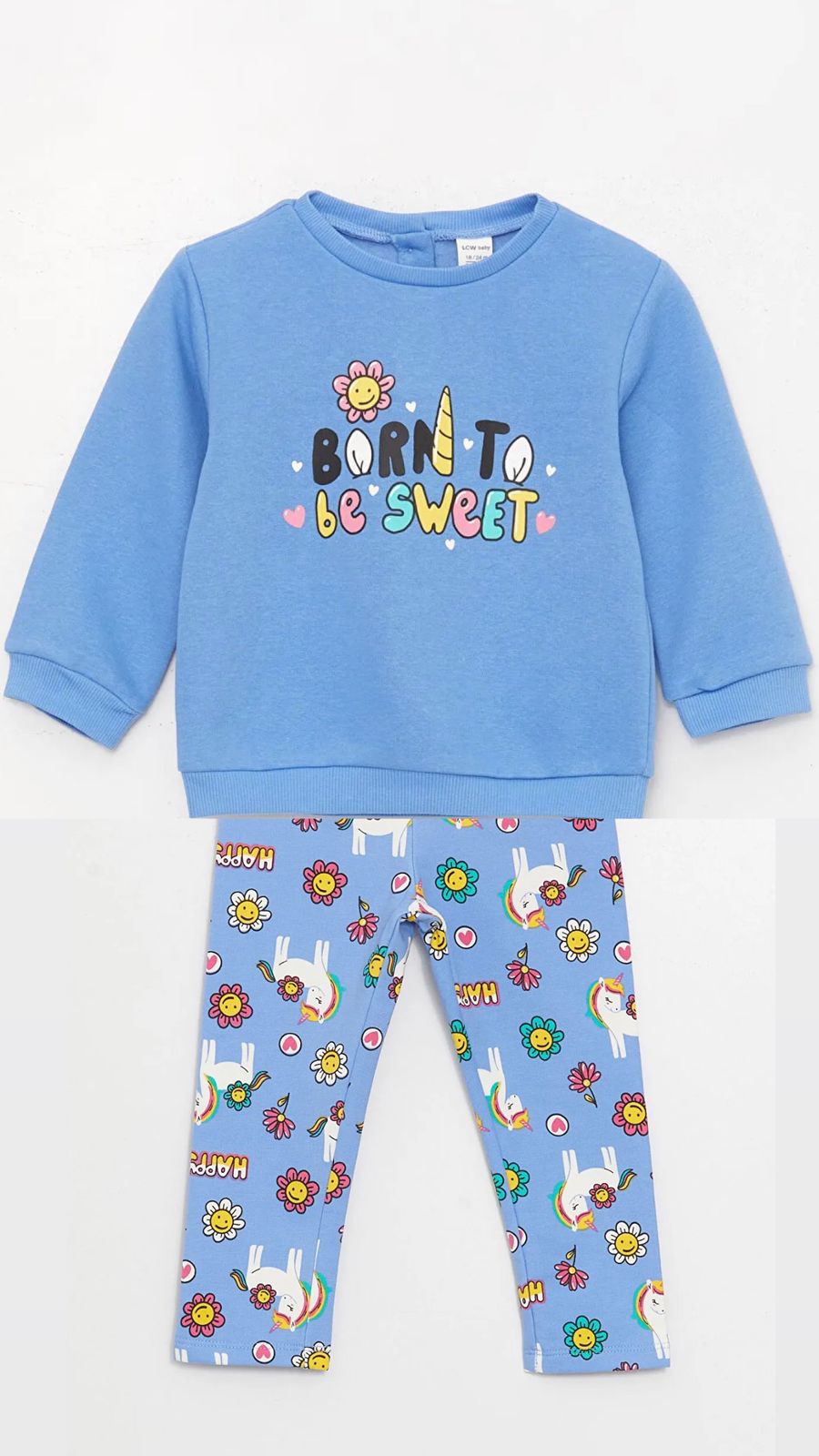 ENSEMBLE tenue Lc Waikiki sweat molleton gratté et legging 9-12 mois