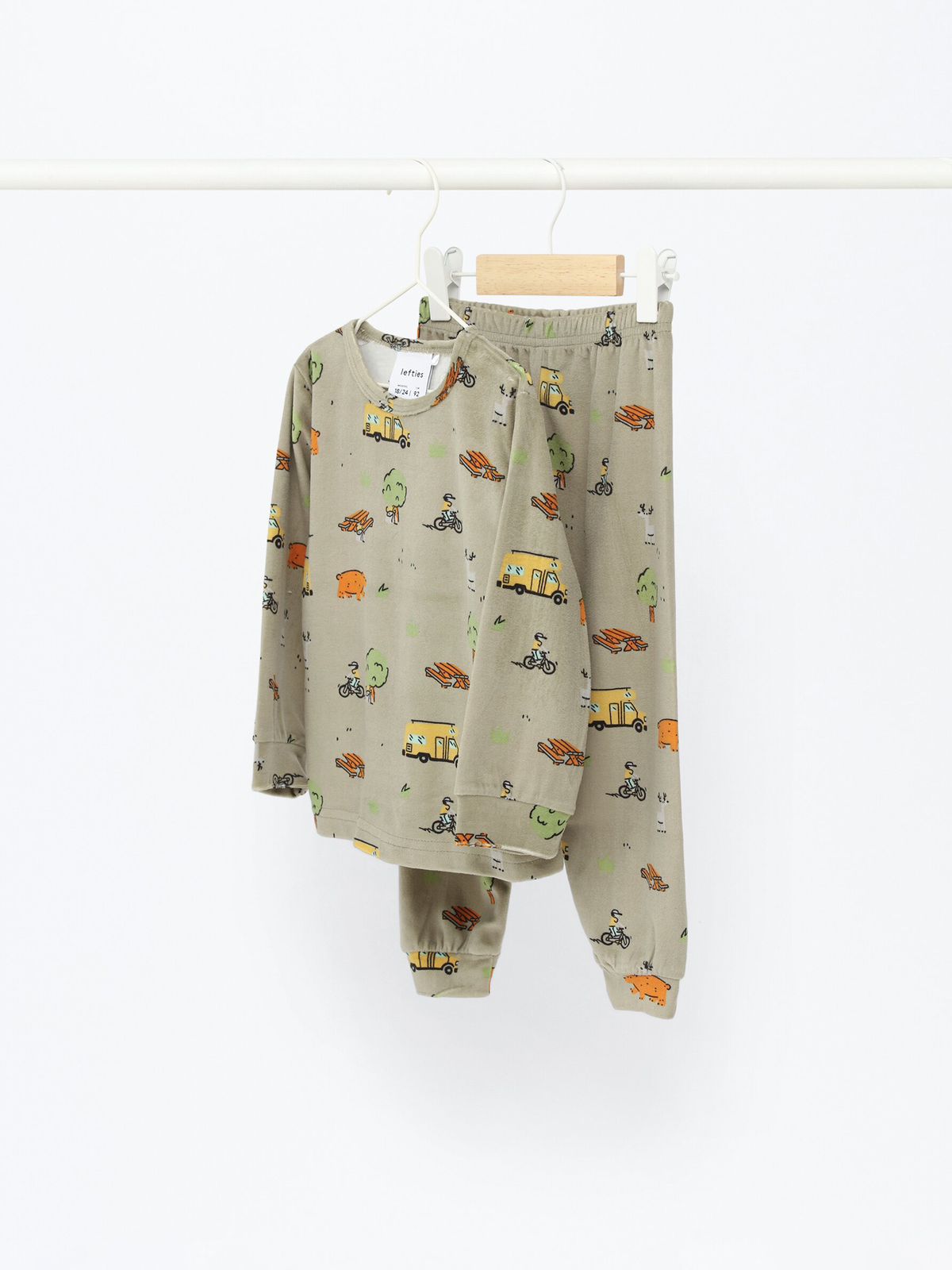 Pyjama lefties en velours 18-24 mois