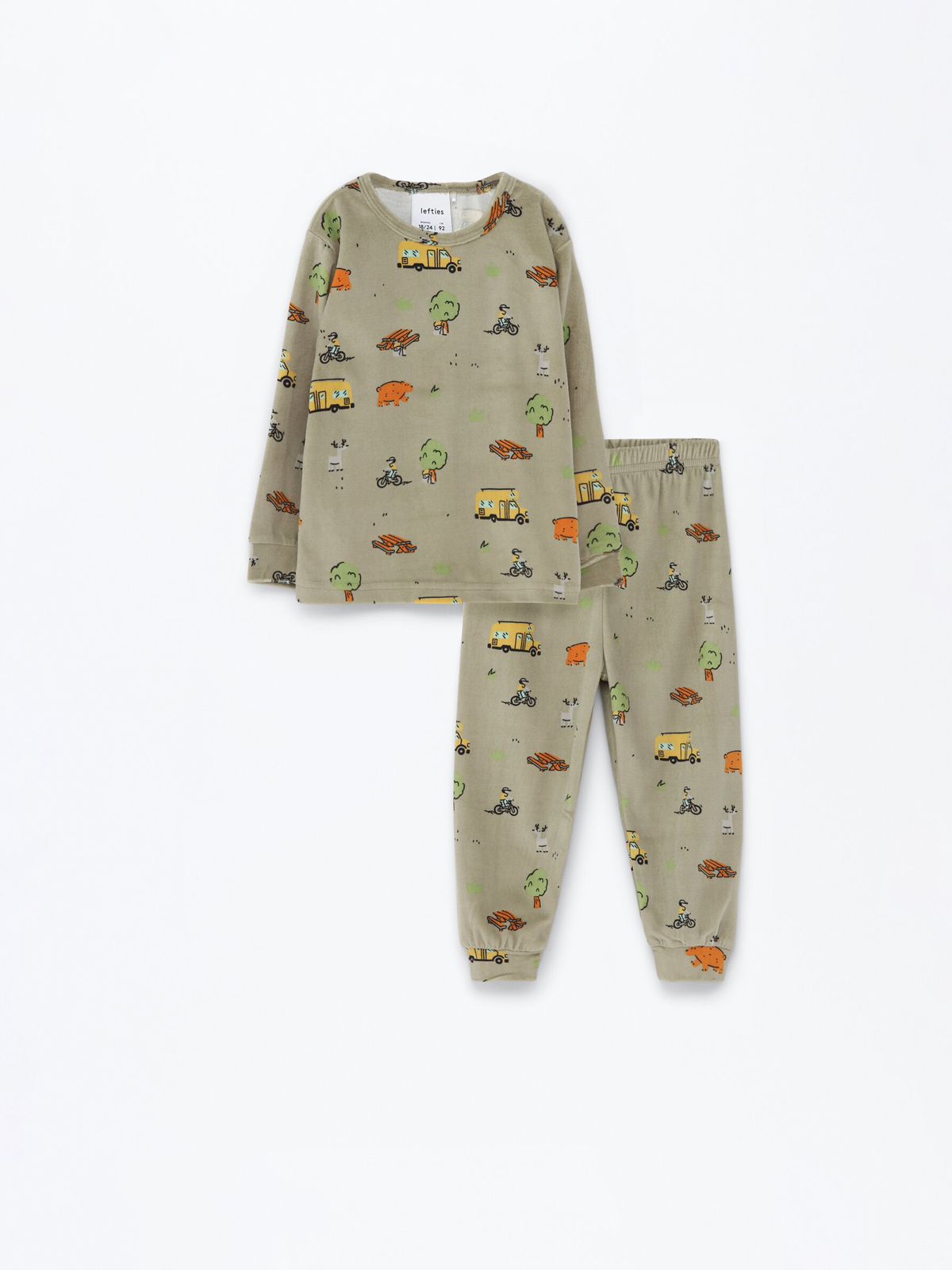 Pyjama lefties en velours 18-24 mois