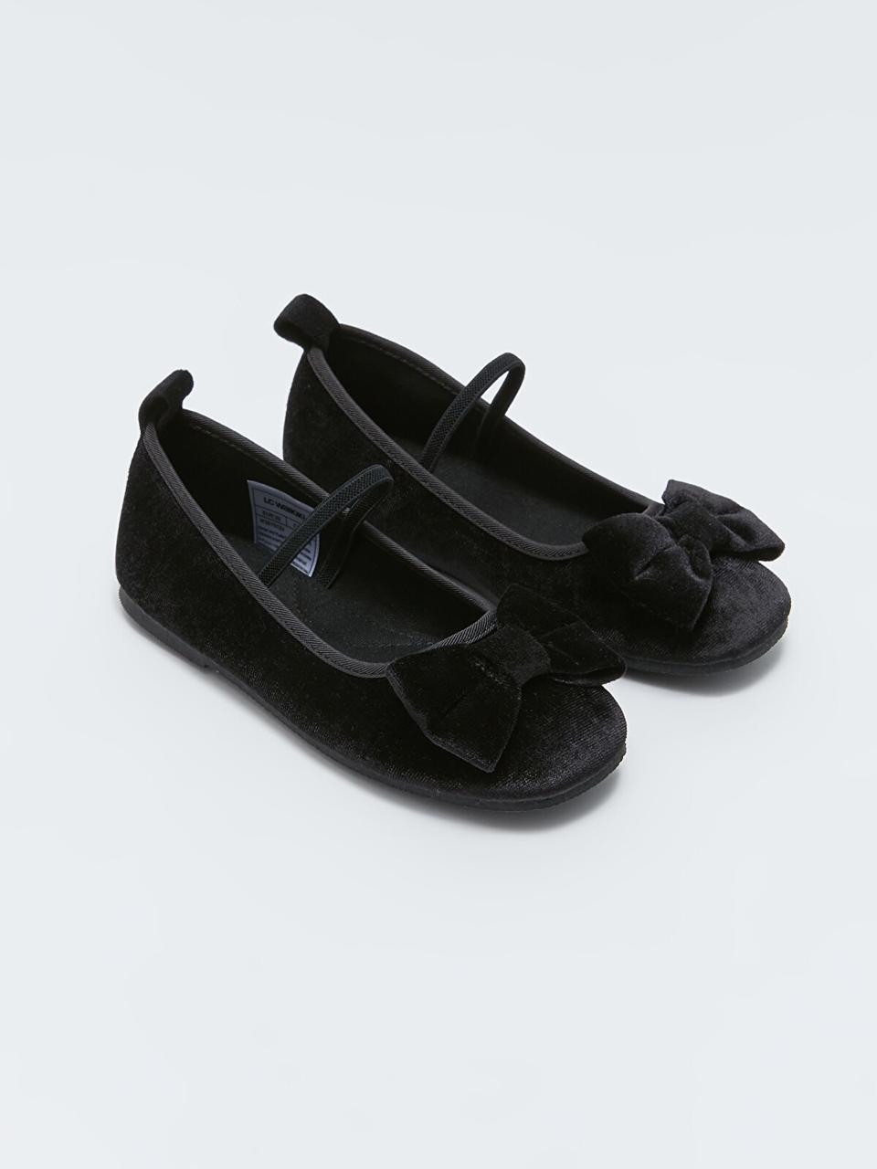Ballerines Lc Waikiki en noir velours à nœud pointure 31