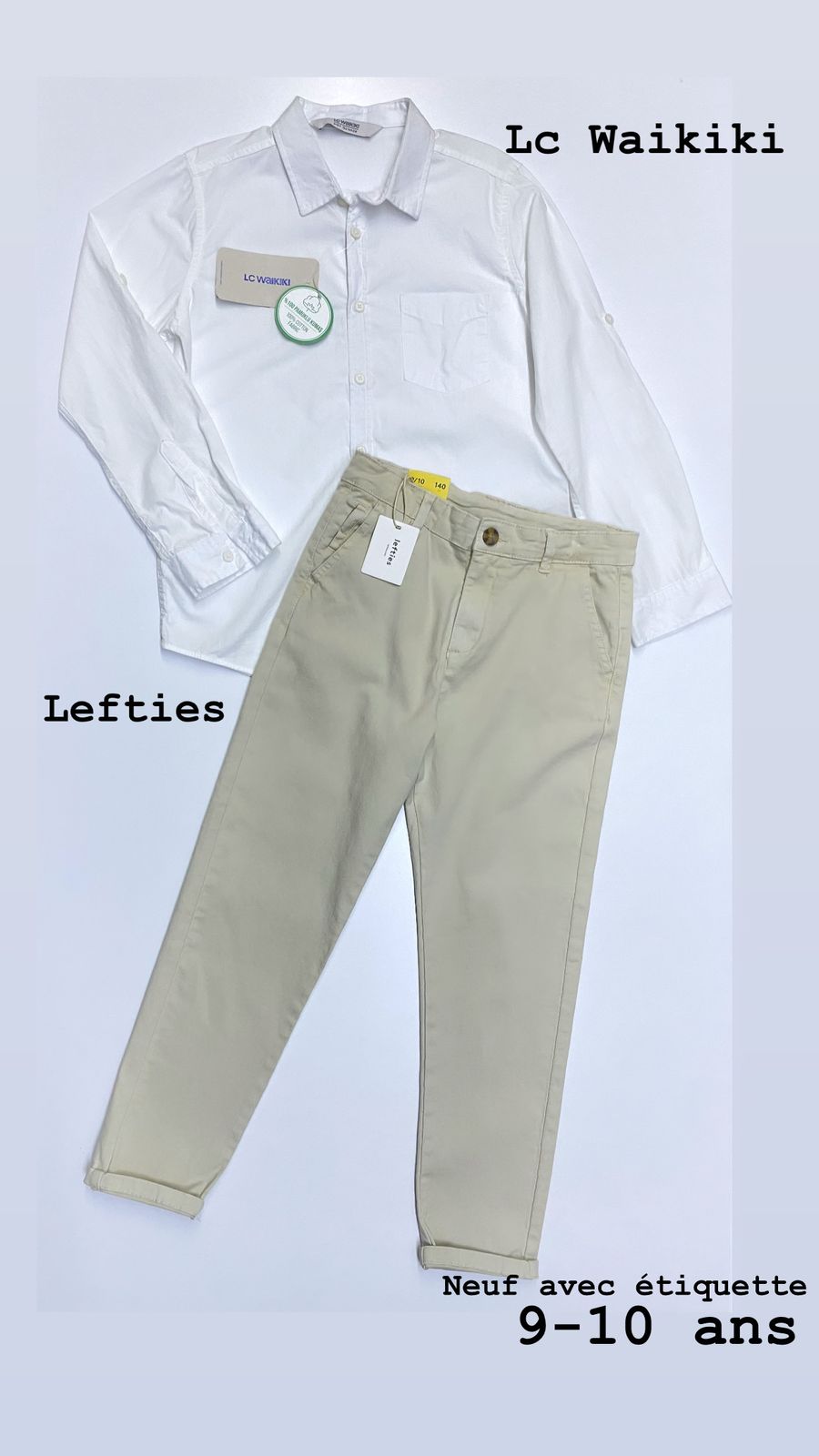 Tenue aid chemise lc Waikiki pantalon Lefties 9-10 ans