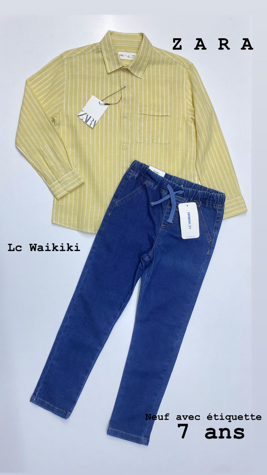 Tenue aid chemise ZARA pantalon Lc Waikiki 7 ans