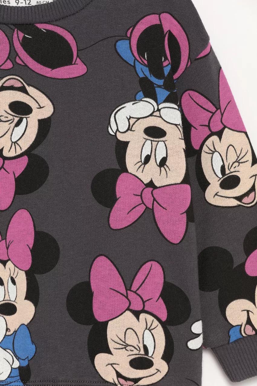 Ensemble tenue Lefties Minnie Mouse Disney Sweat et pantalon en molleton gratté 3-6 mois 68cm