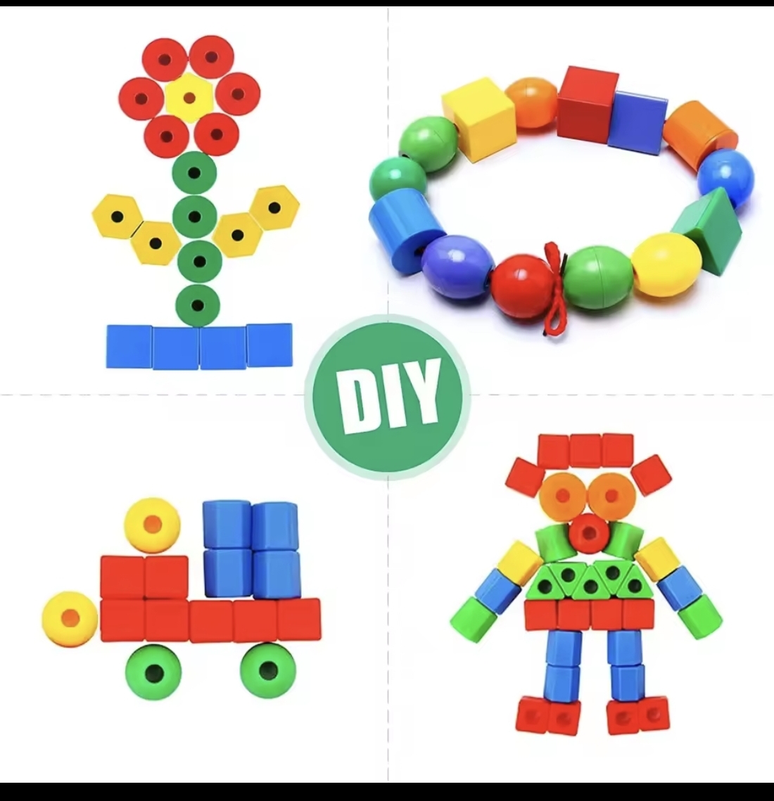 Jeux de perles et de laçage Montessori