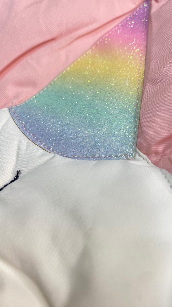 Manteau matelassée HA unicorn licorne à capuche 3-6 mois
