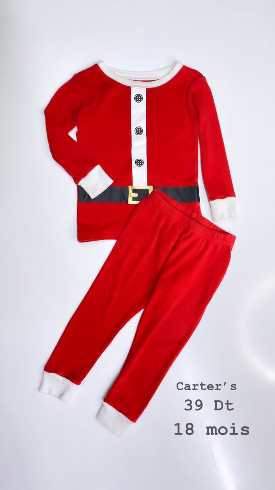 Tenue pyjama Noël Santa Christmas réveillon 18 mois Ref100