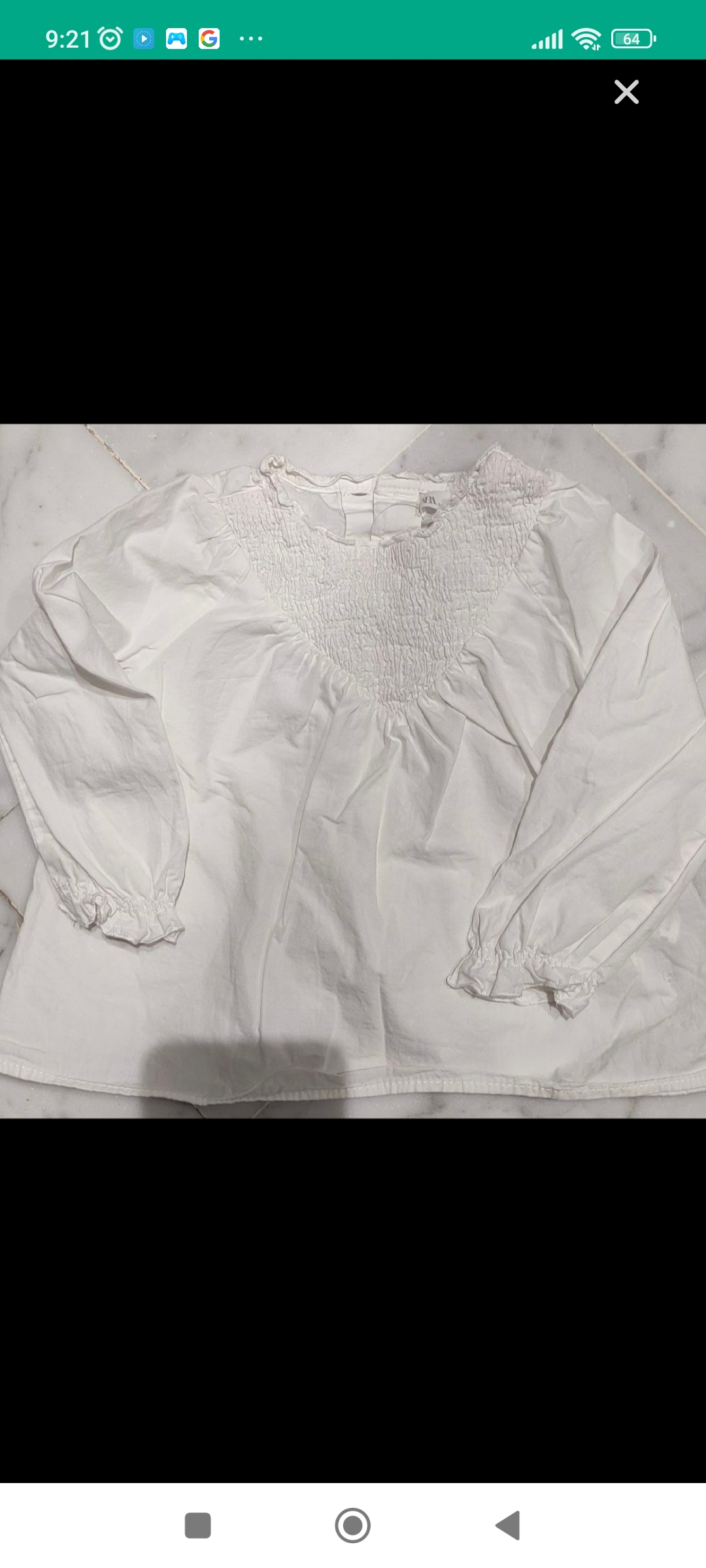 Chemise liquette Zara 2 ans blanche