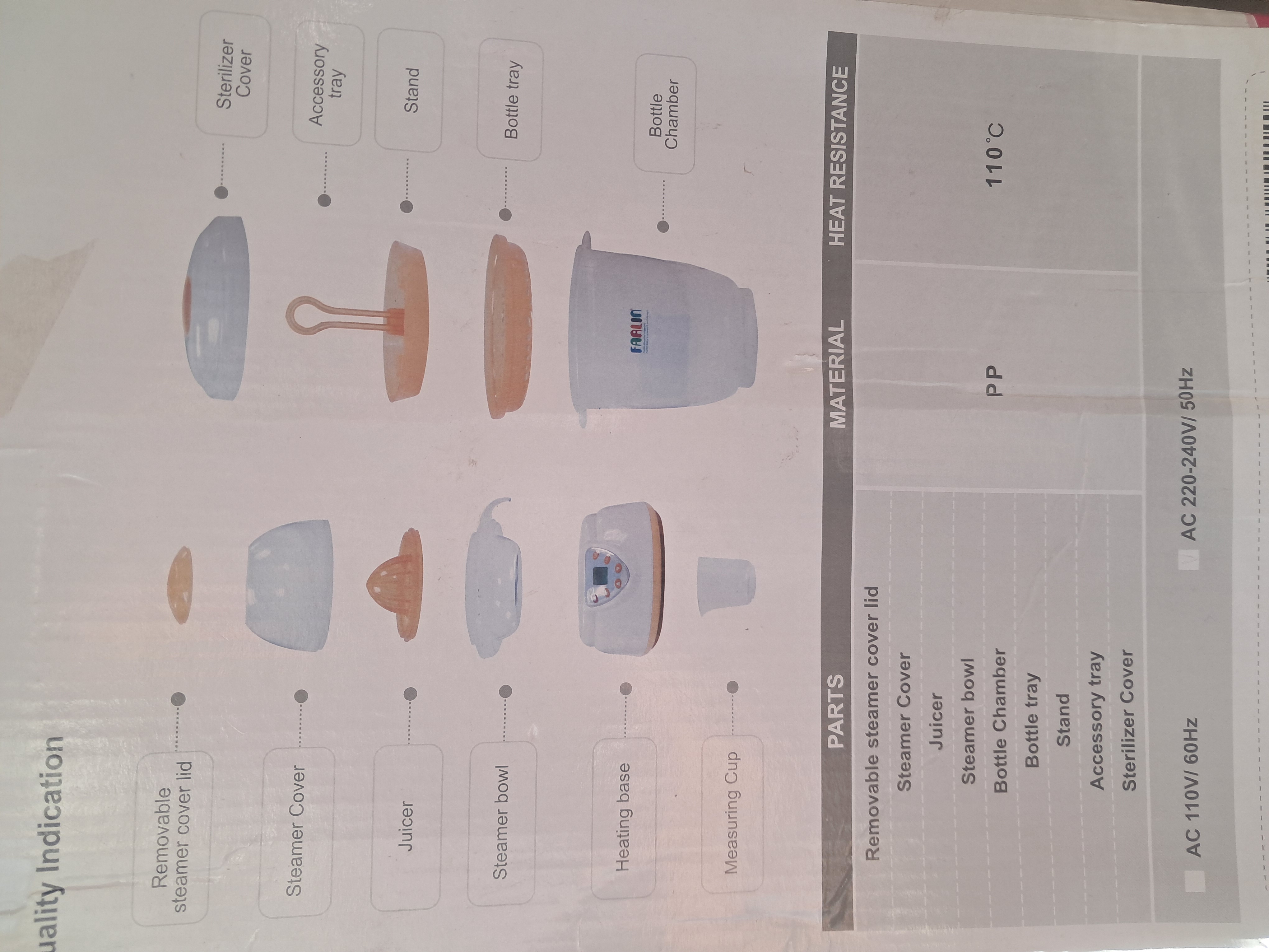 Sterilisateur Farlin 4 en 1