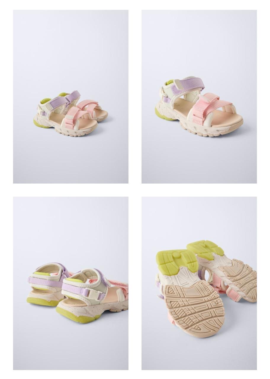 Sandales ZARA techniques multicolores pointure 23