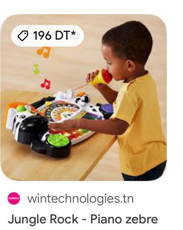 Jungle rock piano zèbre Vtech Ref88