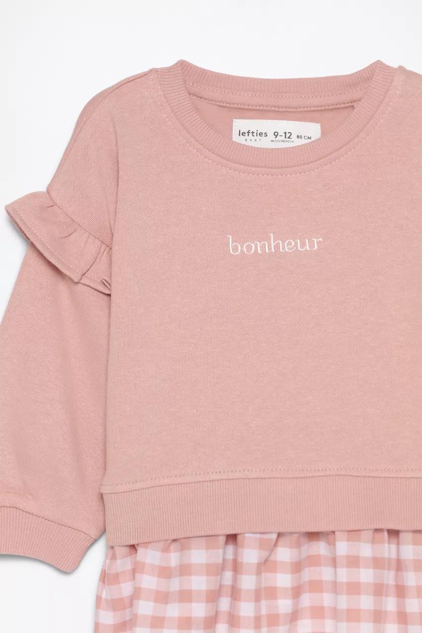 Ensemble tenue Lefties Sweat molletonné gratté ourlet en popeline et leggings côtelés 9-12 mois 80cm