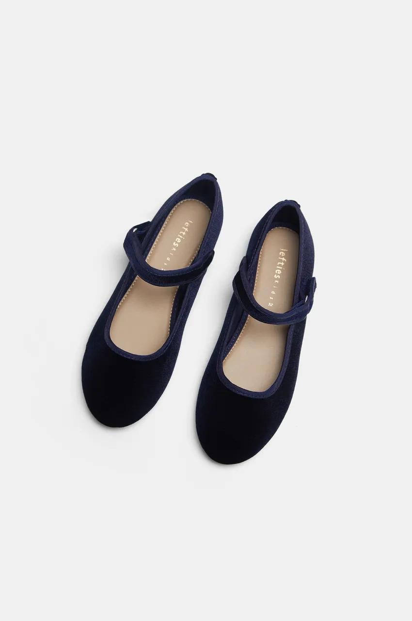 Ballerines Lefties bleu en velours pointure 33
