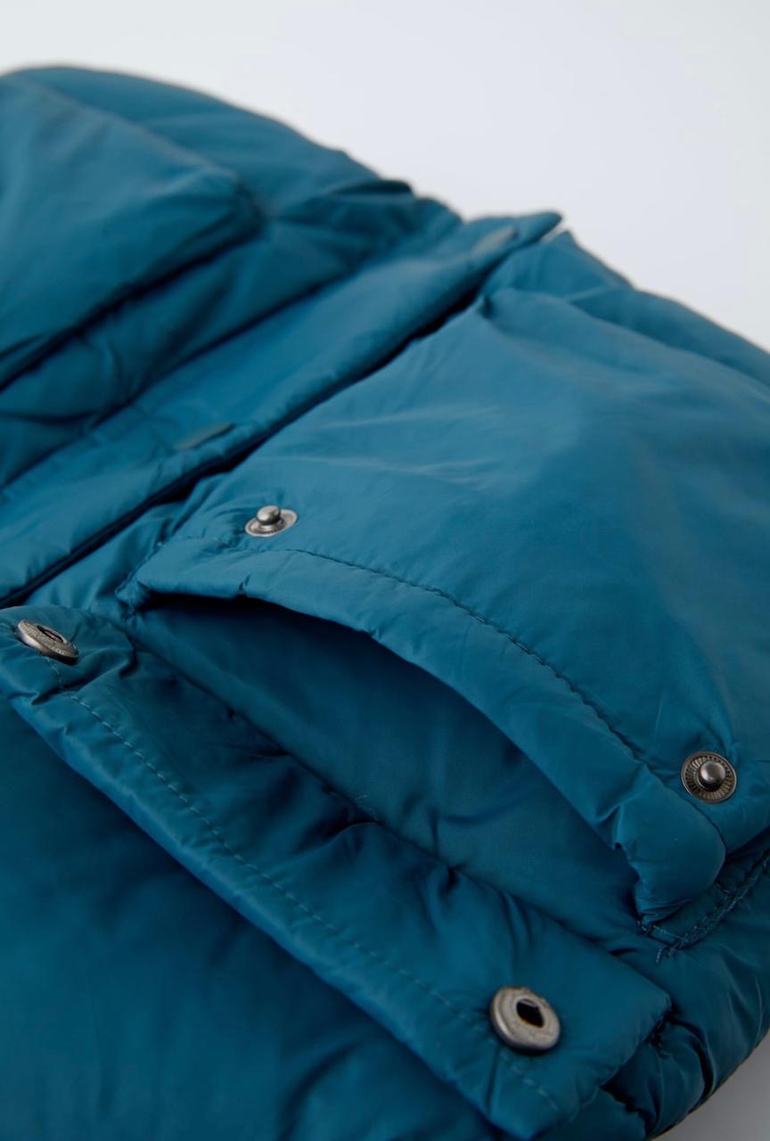 MANTEAU ZARA REMBOURRÉ IMPERMÉABLE À CAPUCHE 12-18 mois