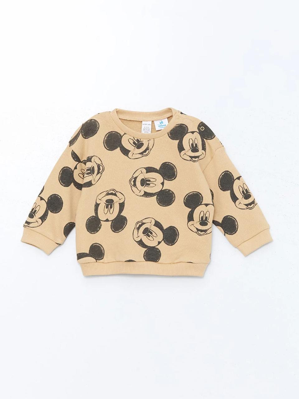 Ensemble tenue Lc Waikiki Mickey Mouse Disney sweat et pantalon jogger molletonné non gratté 3-6 mois