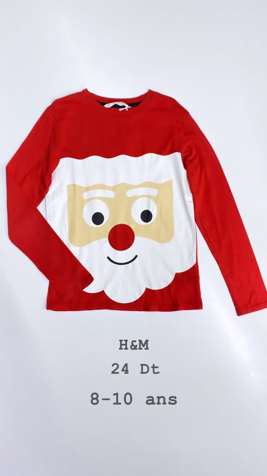 Pull H&M Noël Santa Christmas réveillon 8-10 ans Ref89