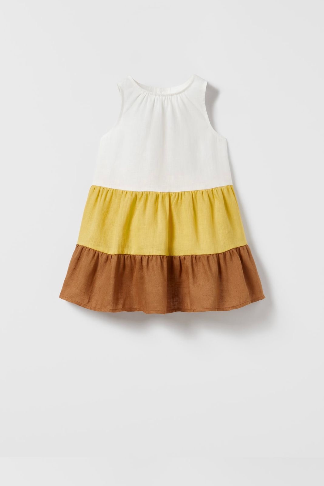 ROBE ZARA À EMPIÈCEMENTS EN LIN 5-6 ans 116cm