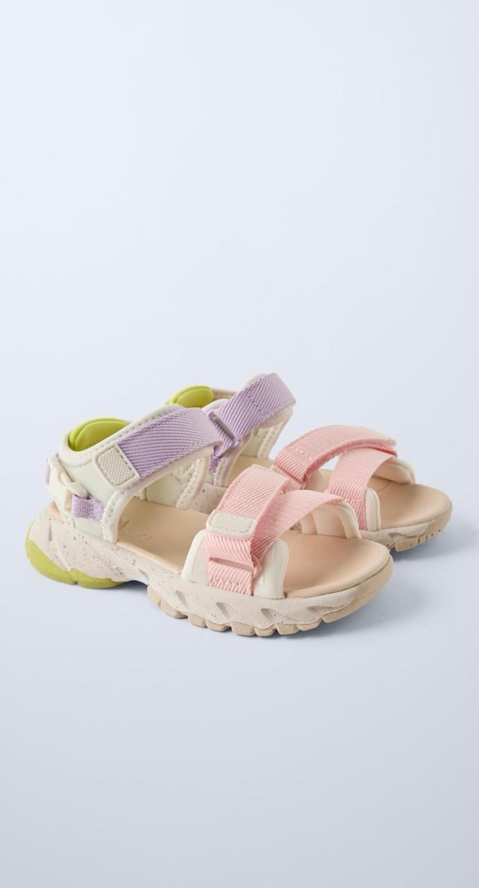 Sandales ZARA techniques multicolores pointure 23