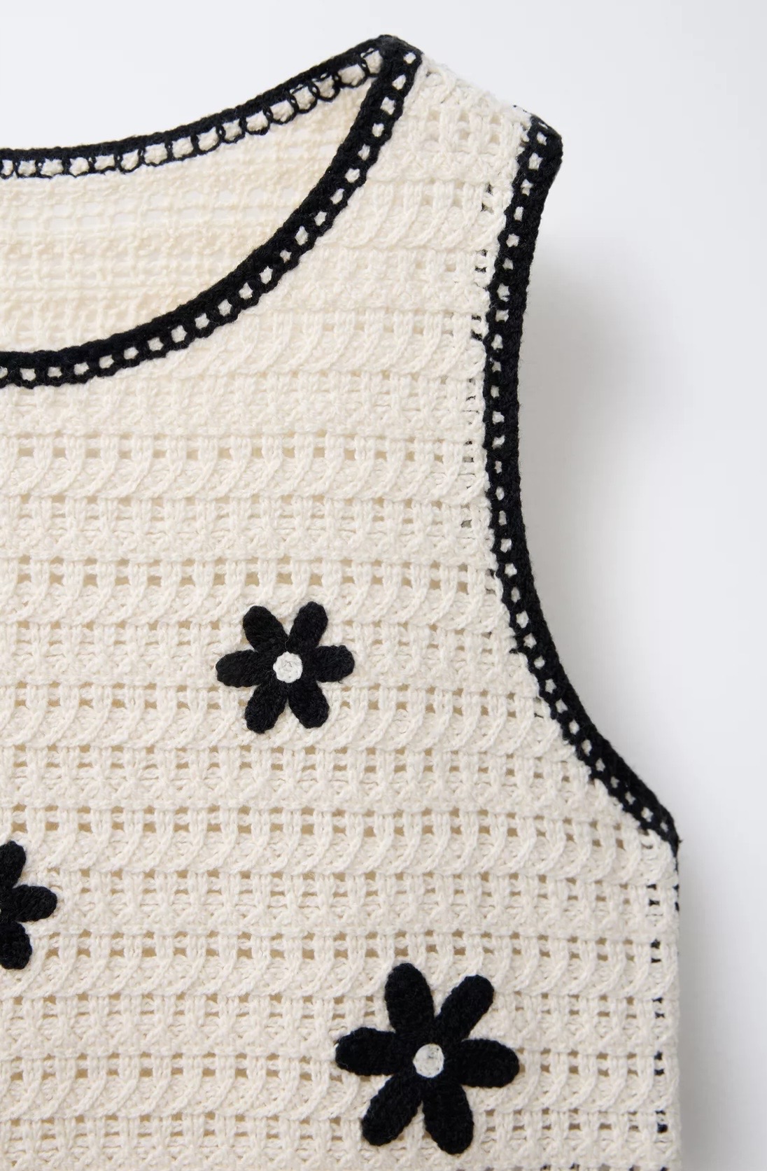 Tenue Aid ZARA en maille crochet fleurs 13-14 ans 164cm