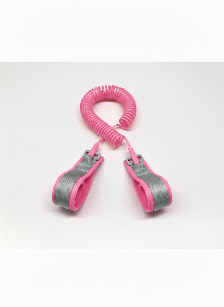 Bracelet Anti Perte sécurité Laisse Enfant Rose Poignet de 1.5 mètre Harnais de Sécurité