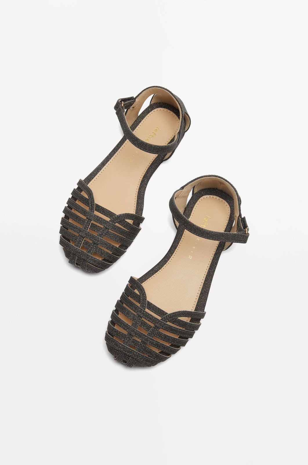 Sandales Lefties à cage noir brillant pointure 32