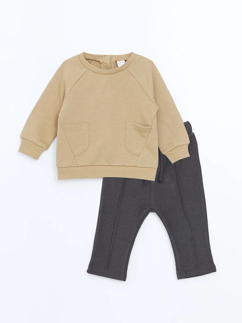 Ensemble tenue Lc Waikiki à poches sweat et pantalon jogger molletonné non gratté 18-24 mois